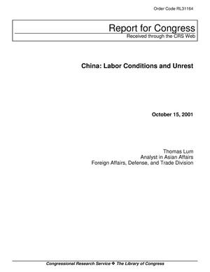 China: Labor Conditions and Unrest