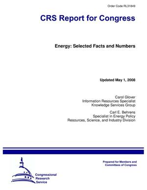 Energy: Selected Facts and Numbers