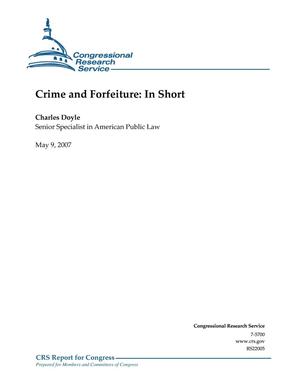 Crime and Forfeiture: In Short