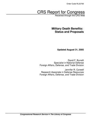 Military Death Benefits: Status and Proposals