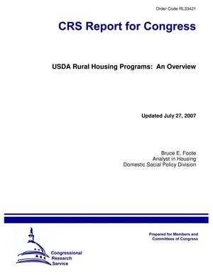 USDA Rural Housing Programs: An Overview