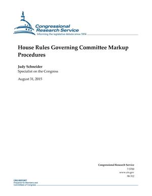 House Rules Governing Committee Markup Procedures