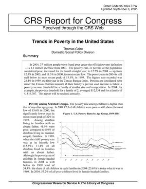 Trends in Poverty in the United States
