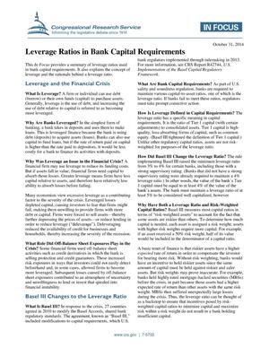 Leverage Ratios in Bank Capital Requirements