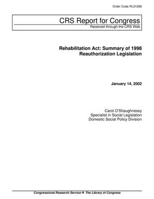 Rehabilitation Act: Summary of 1998 Reauthorization Legislation