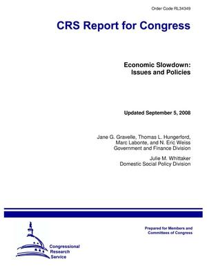 Primary view of object titled 'Economic Slowdown: Issues and Policies'.