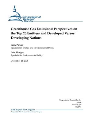 Greenhouse Gas Emissions: Perspective on the Top 20 Emitters and Developed Versus Developing Nations