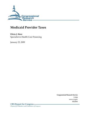 Medicaid Provider Taxes