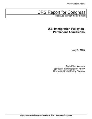 U.S. Immigration Policy on Permanent Admissions