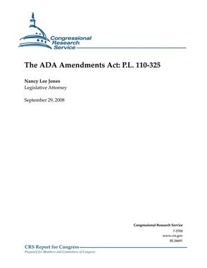 The ADA Amendments Act: P.L. 110-325