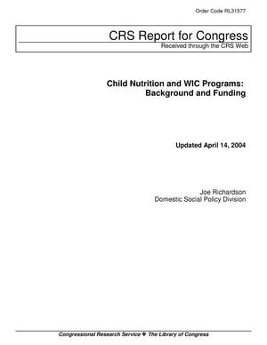 Child Nutrition and WIC Programs: Background and Funding
