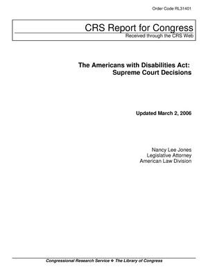 The Americans with Disabilities Act: Supreme Court Decisions