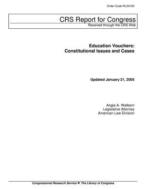Education Vouchers: Constitutional Issues and Cases