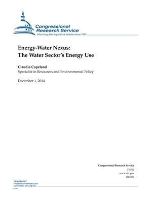 Energy-Water Nexus: The Water Sector’s Energy Use