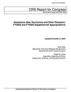 Assistance After Hurricanes and Other Disasters: FY2004 and FY2005 Supplemental Appropriations