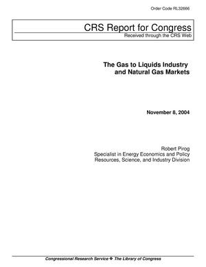 The Gas to Liquids Industry and Natural Gas Markets