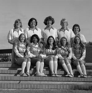 [Group shot of ten NTSU cheerleaders, 7]