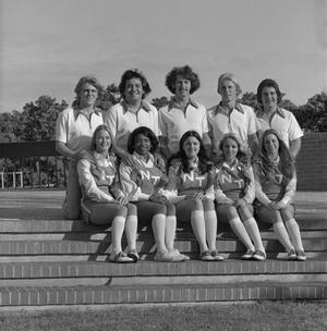 Primary view of object titled '[Group shot of ten NTSU cheerleaders, 3]'.
