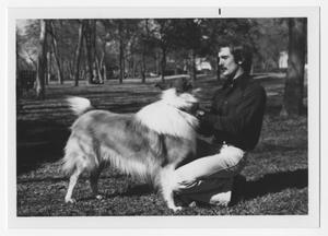 [Bill Nelson and a dog]
