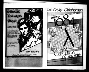 Primary view of object titled 'The Gayly Oklahoman (Oklahoma City, Okla.), Vol. 2, No. 6, Ed. 1 Friday, June 1, 1984'.