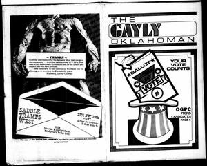 The Gayly Oklahoman (Oklahoma City, Okla.), Vol. 4, No. 11, Ed. 1 Saturday, November 1, 1986