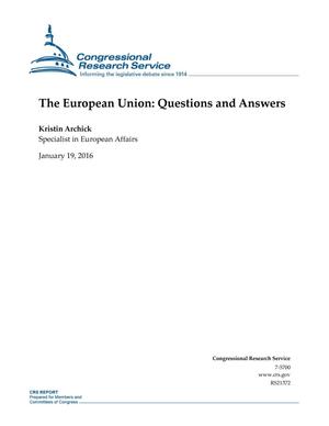 Primary view of object titled 'The European Union: Questions and Answers'.