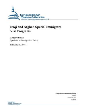 Iraqi and Afghan Special Immigrant Visa Programs