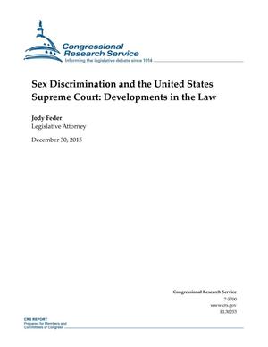 Primary view of object titled 'Sex Discrimination and the United States Supreme Court: Developments in the Law'.