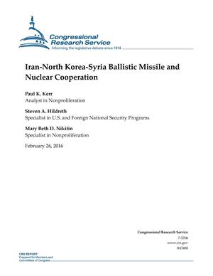 Iran-North Korea-Syria Ballistic Missile and Nuclear Cooperation