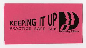 Primary view of object titled '[Informational Pamphlet: Keeping it Up]'.