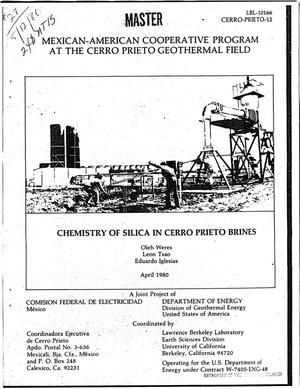 Chemistry of Silica in Cerro Prieto Brines