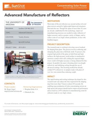 Advanced Manufacture of Reflectors (Fact Sheet)
