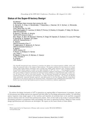 Status of the Super-B Factory Design