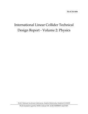 International Linear Collider Technical Design Report - Volume 2: Physics