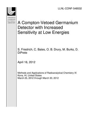 A Compton-Vetoed Germanium Detector with Increased Sensitivity at Low Energies