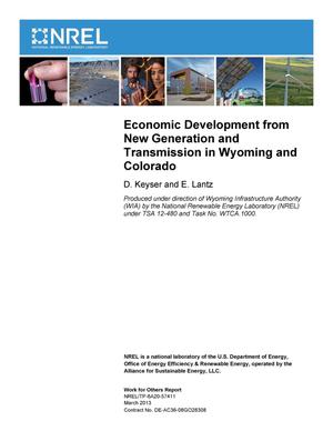 Economic Development from New Generation and Transmission in Wyoming and Colorado