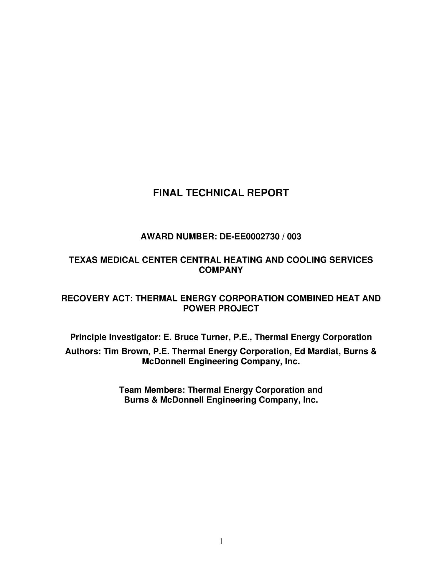 Thermal Energy Corporation Combined Heat and Power Project
                                                
                                                    [Sequence #]: 1 of 28
                                                