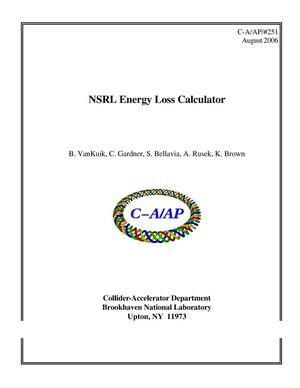 NSRL Energy Loss Calculator