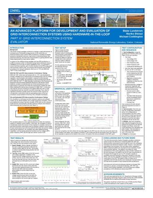 Advanced Platform for Development and Evaluation of Grid Interconnection Systems Using Hardware-in-the-Loop (Poster)