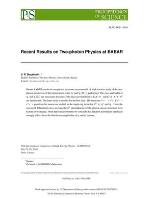 Recent BABAR Results on Two-photon Physics