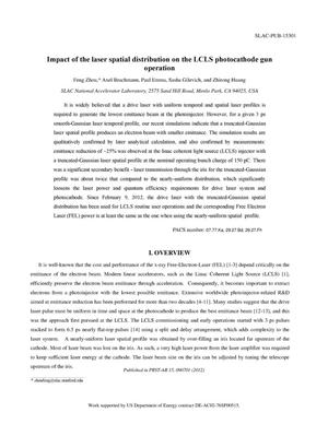 Impact of the Spatial Laser Distribution on Photocathode Gun Operation
