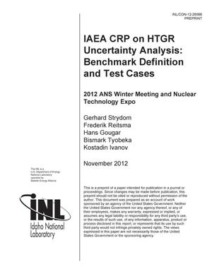 IAEA CRP on HTGR Uncertainty Analysis: Benchmark Definition and Test Cases