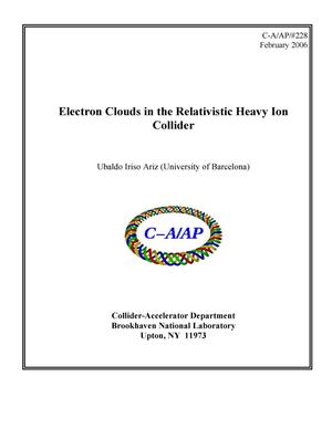 Electron Clouds in the Relativistic Heavy Ion Collider
