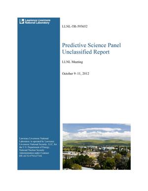 Predictive Sclence Panel Unclassified Report