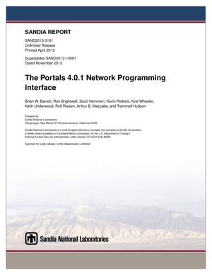 The portals 4.0.1 network programming interface.