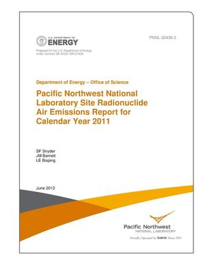 Pacific Northwest National Laboratory Site Radionuclide Air Emissions Report for Calendar Year 2011