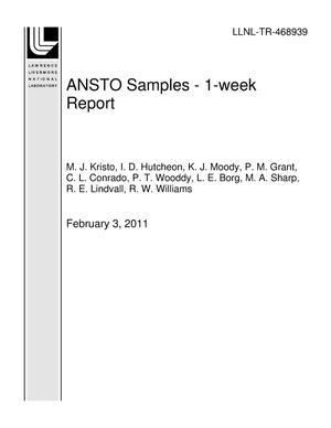 ANSTO Samples - 1-week Report
