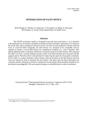 Optimization of FACET Optics