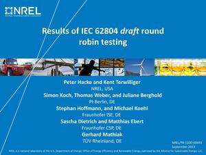 Results of IEC 62804 Draft Round Robin Testing