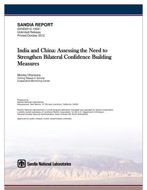 India and China : assessing the need to strengthen bilateral CBMs.